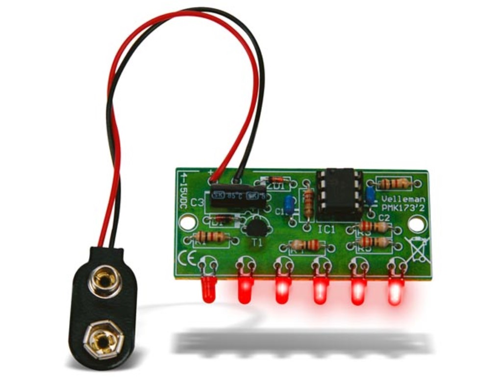 WSL173 – mini chasereffect met 6 leds